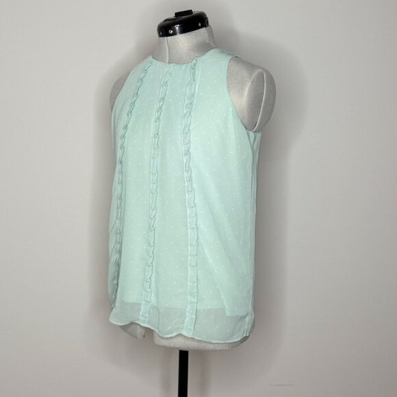 LOFT Flowy Ruffled Sleeveless Top - Picture 2 of 7